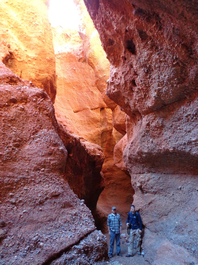 Charlie and Tobin seen as we neared the end of the second section of red slot narrows: