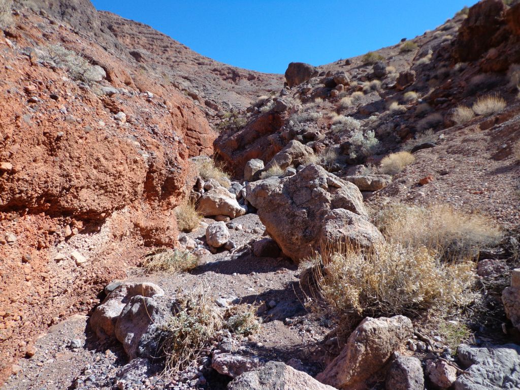 The canyon began to get steeper and more difficult to navigate through: