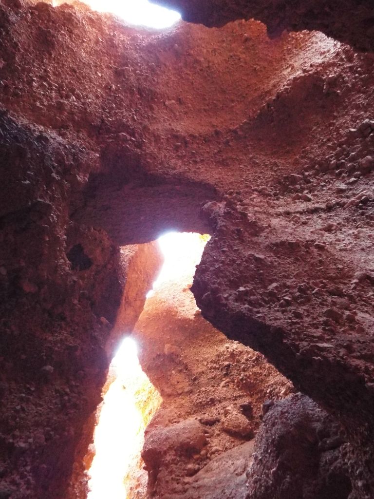 Notice the tall height of both the top and bottom of the span above the ground: