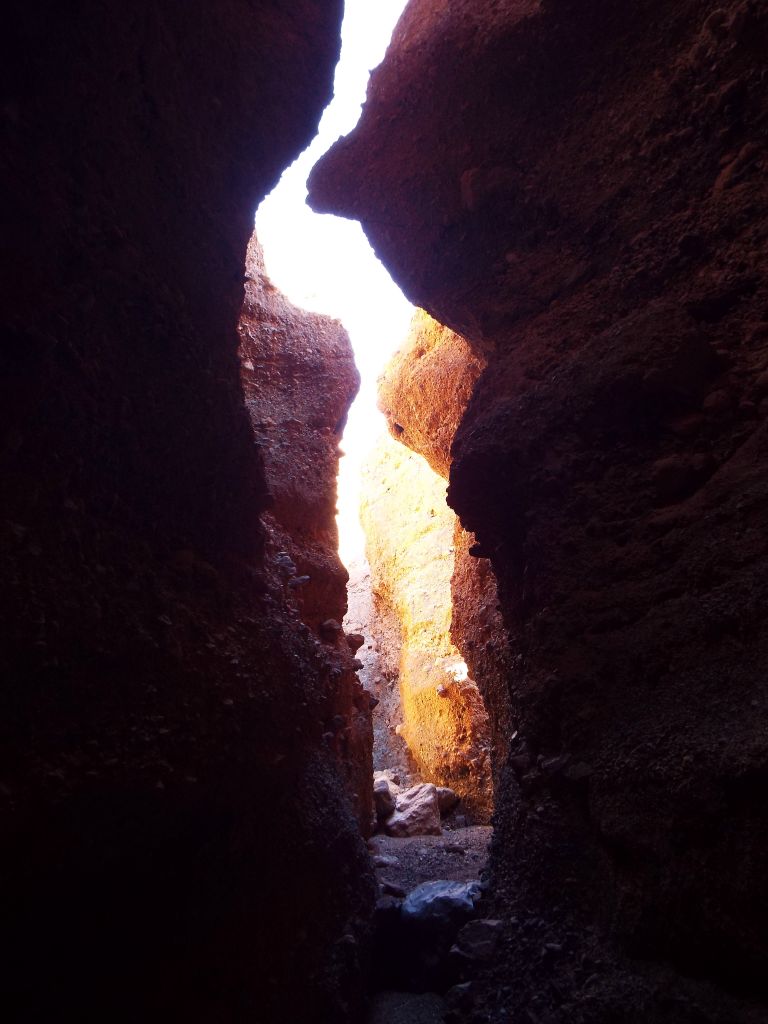 Looking past the bridge at the narrow canyon beyond:
