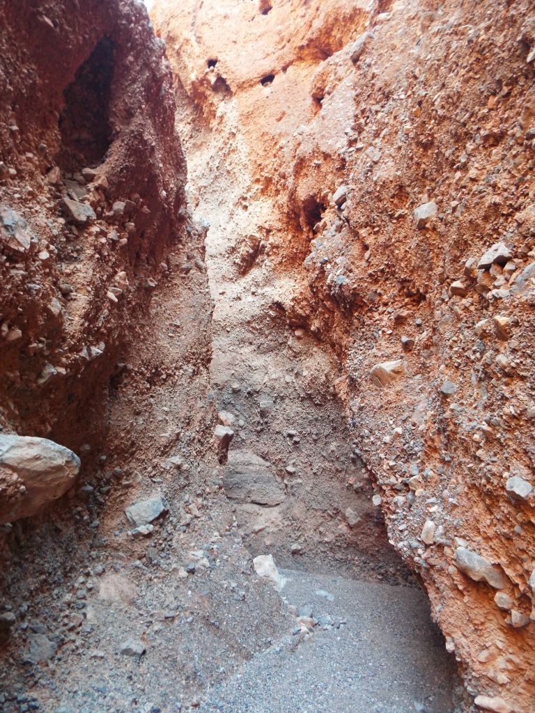 The walls completely enclose a hiker at times: