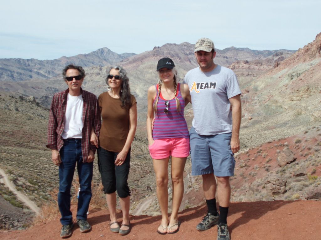 Steve Sr., Sally, Daria, and Steve standing at Red Pass.  This was the first time that Steve Sr. and Sally ever drove through Titus Canyon: