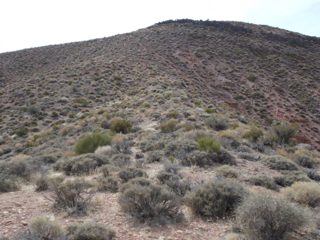 Heading up on a basic ridge climb with the assistance of a path: