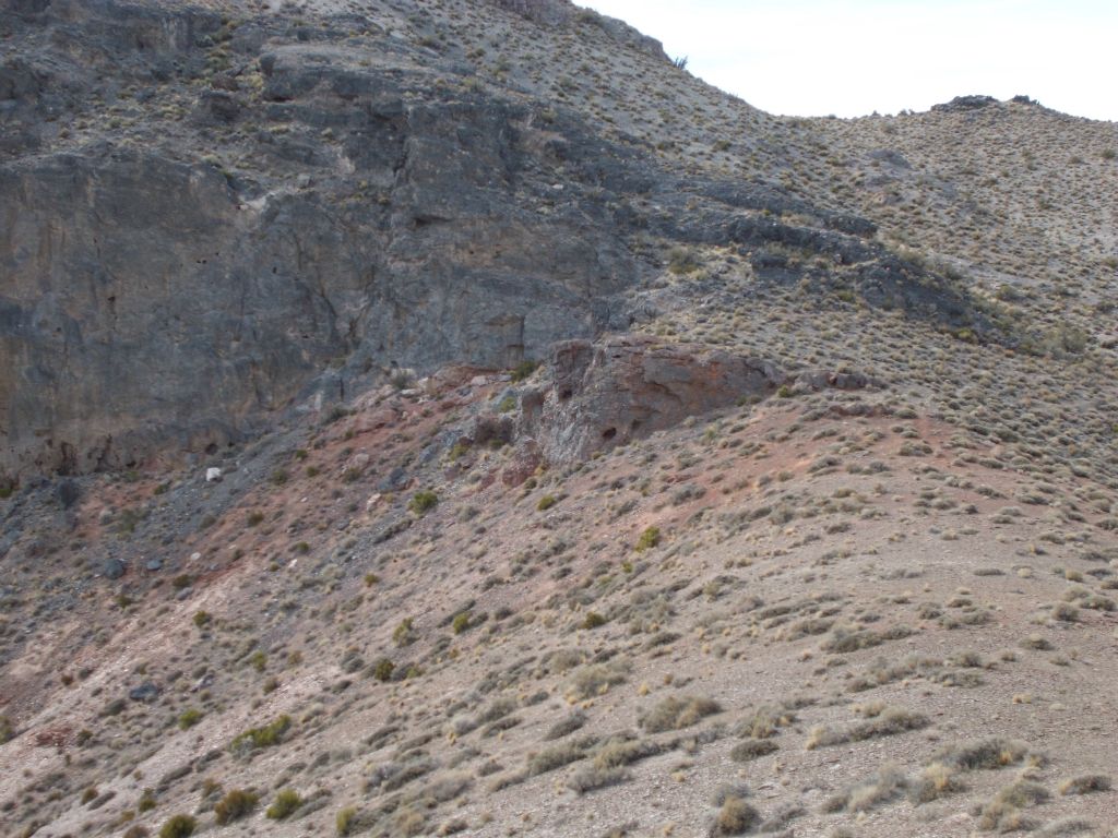 From the saddle, we had to head to the right of the rocky area to get around it: