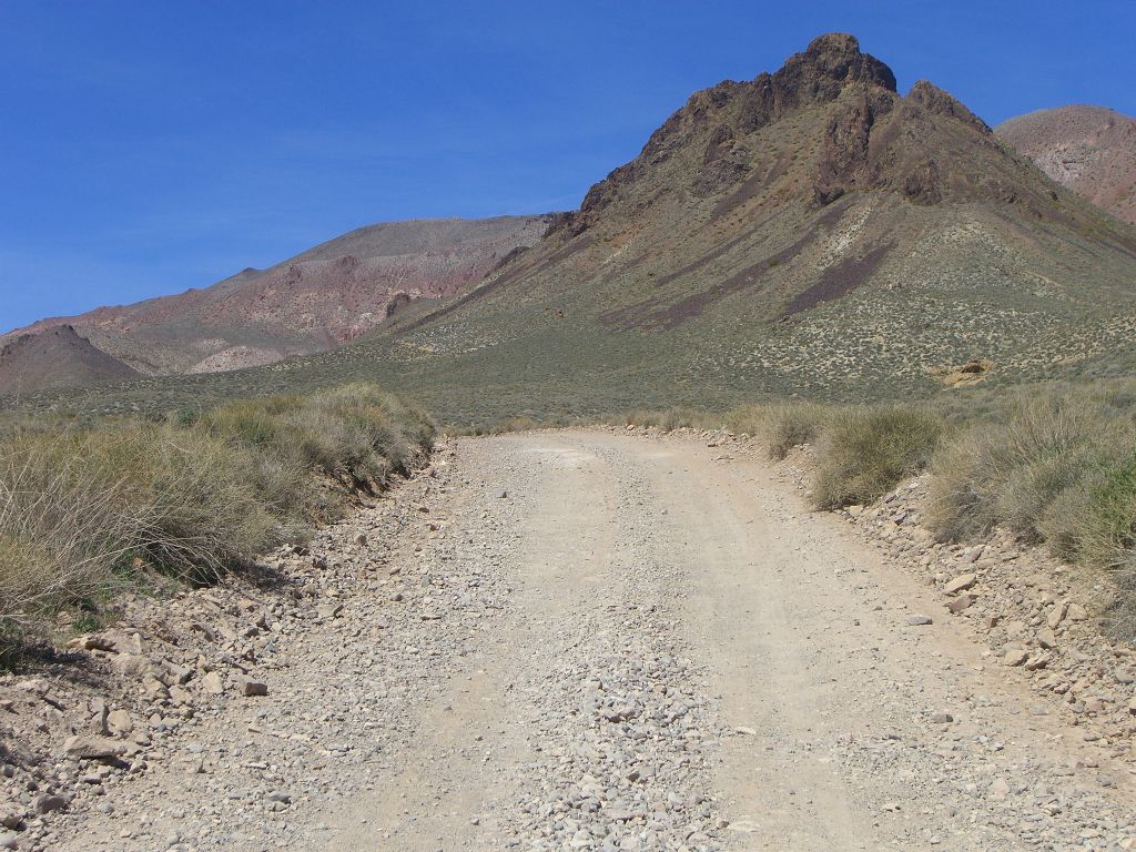 A little farther up the road is this interesting minor peak with a jagged summit: