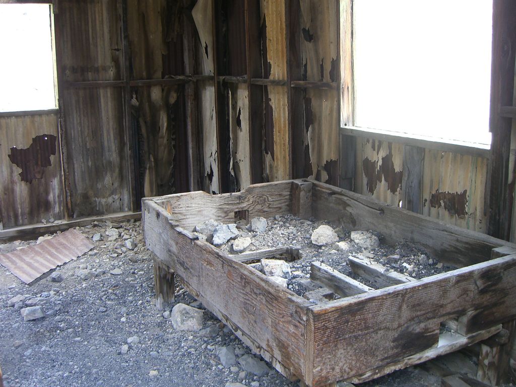 The interior of the buildings shows the badly decaying condition of everything: