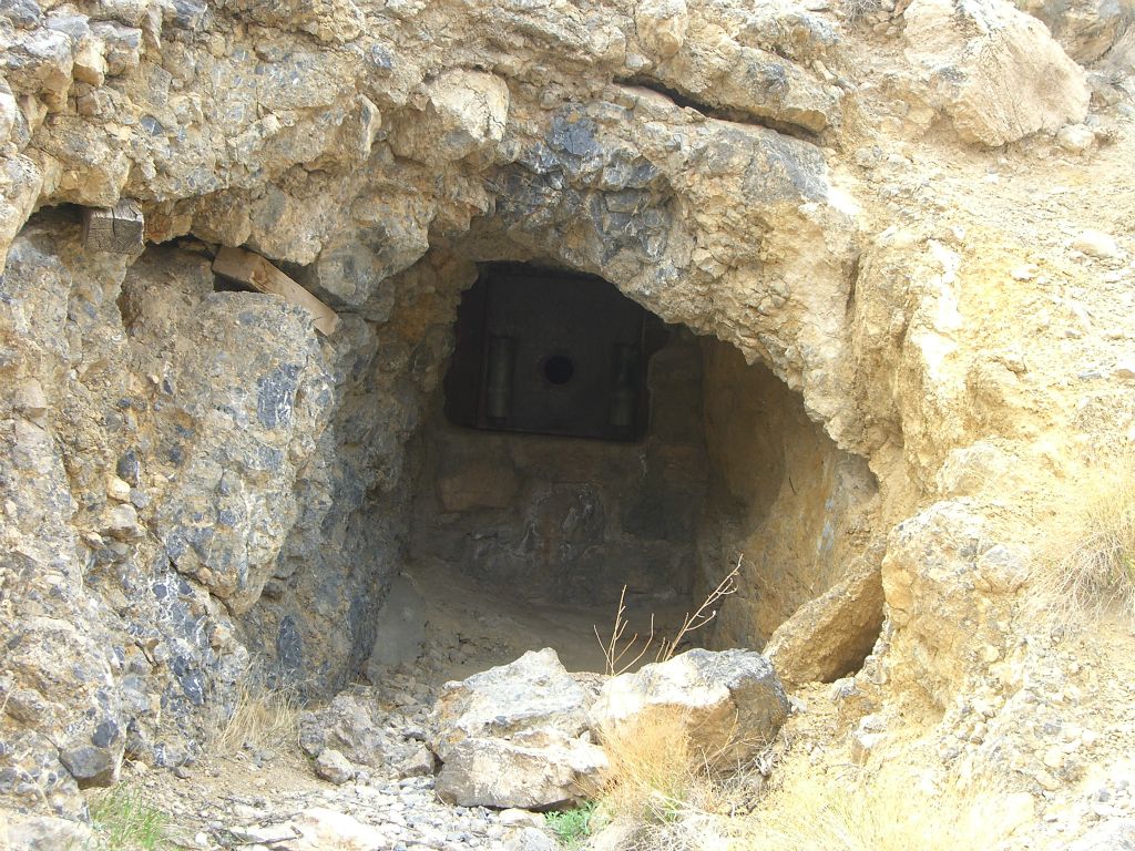 The next two pictures look like a sealed up mine, but this is actually the sealed up entrance to a crystal cave which has beautiful and amazing formations: