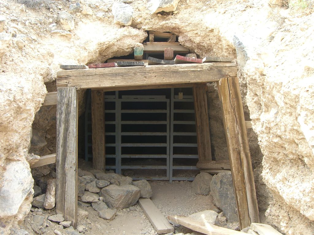 Notice how Death Valley mining tunnels have gates which keep visitors out but allow for bats to enter and take refuge: