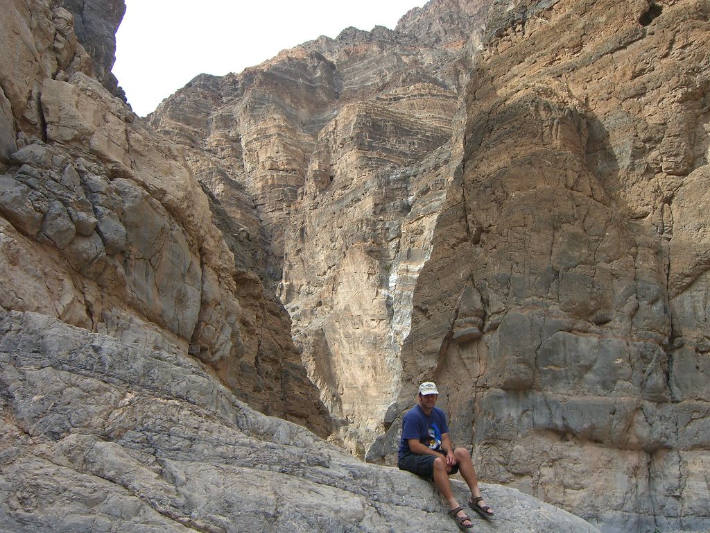 Some of the peaks above the Titus Canyon narrows are 3,000 feet higher than the road: