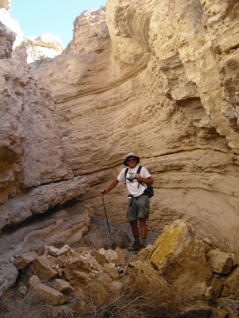 Charlie stopping for a picture in the middle of the 1st narrows: