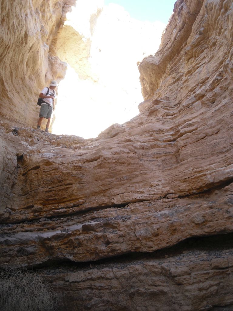 Charlie standing at the top of the 1st dry fall of the canyon.  This was a relatively simple climb, but there are also options for bypassing prior to entering the 1st narrows: