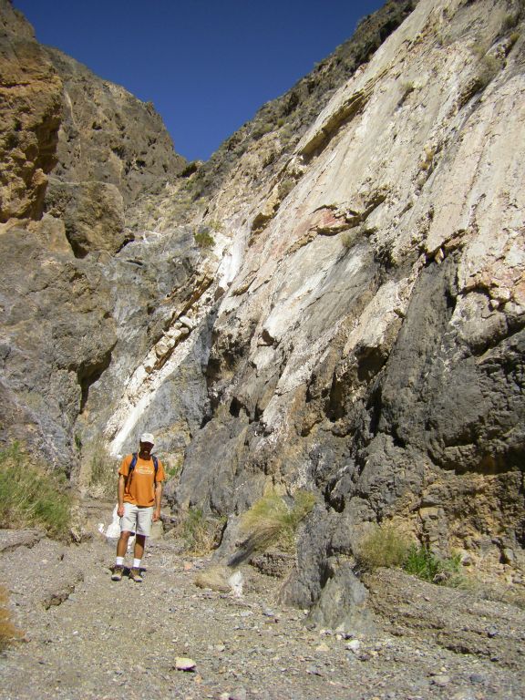 What a thrilling moment it was to make another huge discovery a little while later.  Steve standing next to White Slickenside: