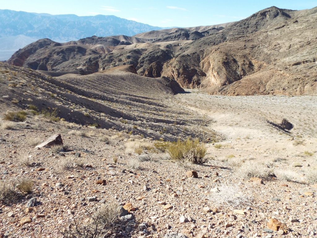 Looking back down the ridgeline and Red Wall Canyon.  You can see here where the 3rd Narrows end and we headed up to the ridge:
