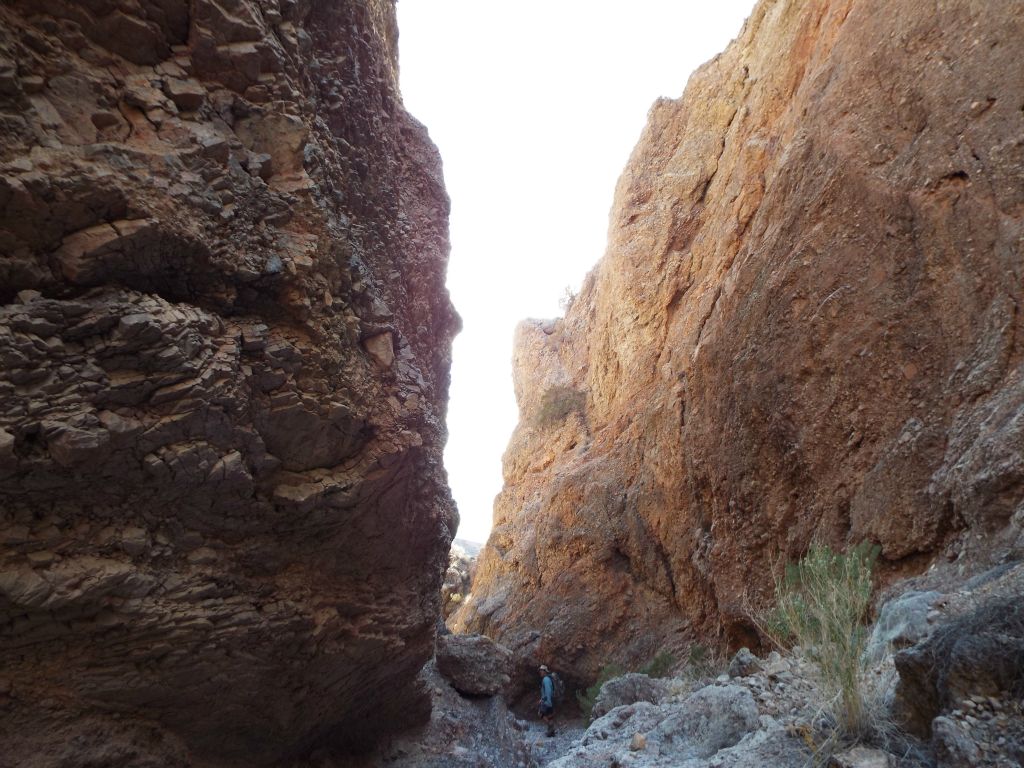 Charlie can be seen in this picture and that should give you a good idea as to the height of these narrows: