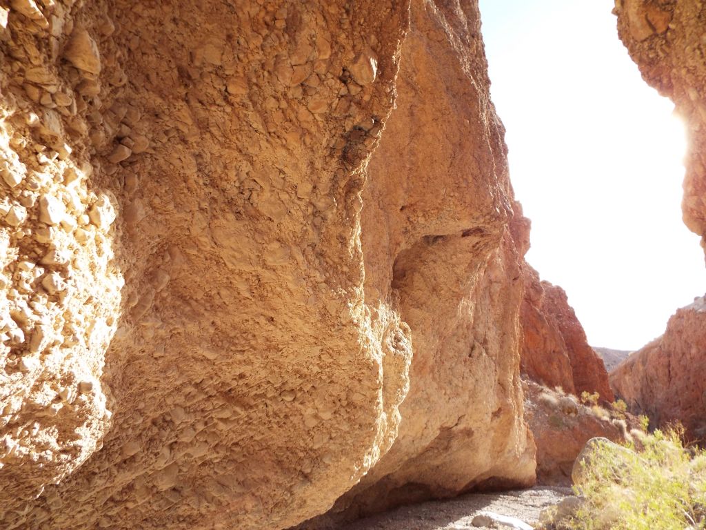 Take a close look at the texture of the walls on the left side: