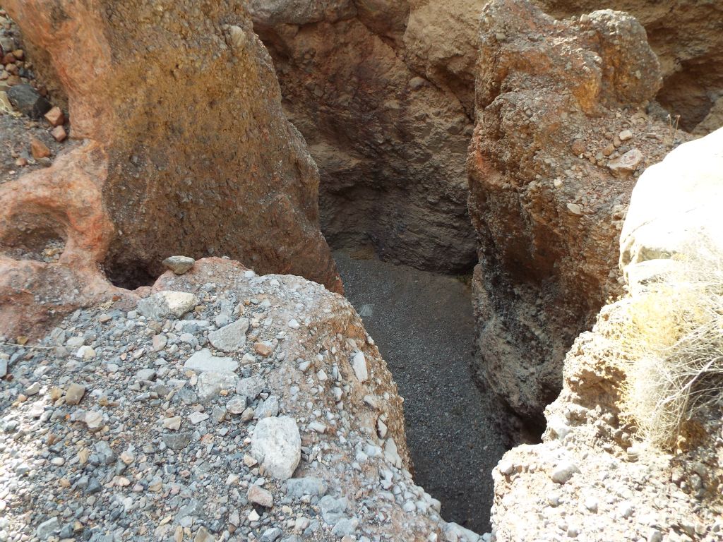 We next arrived at the top of the major dry fall.  This is the only major obstacle in the upper canyon (although there are several other medium difficulty dry falls which could give some hikers problems):