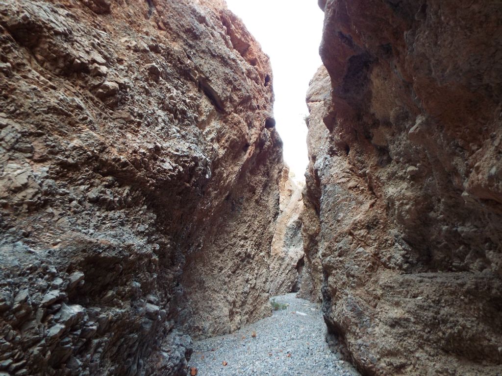 The walls were made of a mixture of solid rock and conglomerate rock: