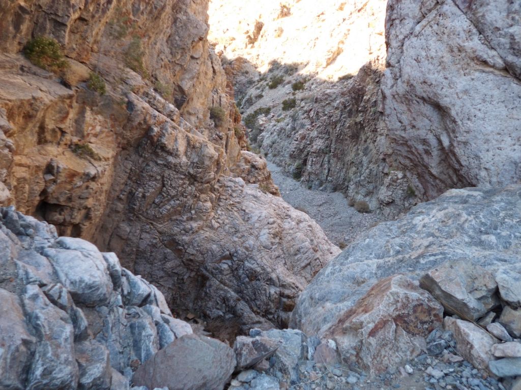 Looking over the edge of the 6th dry fall.  This was actually a three stage dry fall: