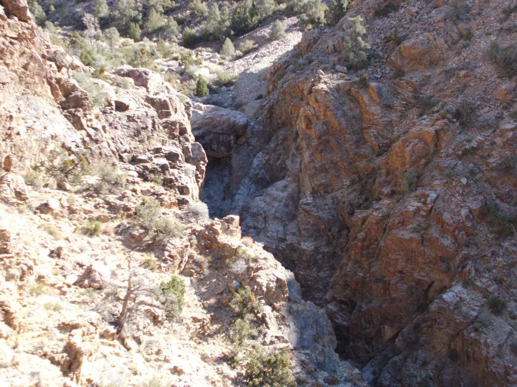 Continuing to circle around the bypass, not too high but not too low either.  Looking back at the complete 6th dry fall: