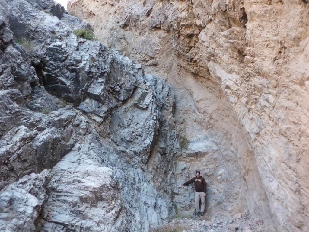 After that we walked back up the canyon to see what we had missed.  Steve is pictured here at the base of the very pretty 5th dry fall: