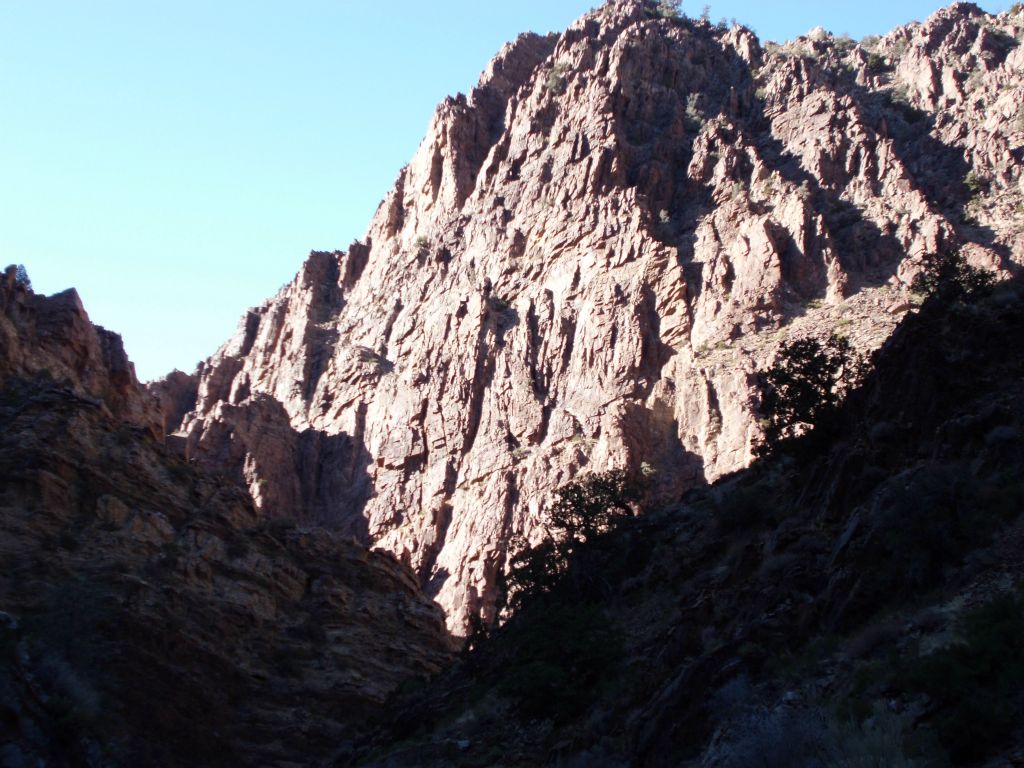 Majestic peaks towering above Upper Moonlight Canyon: