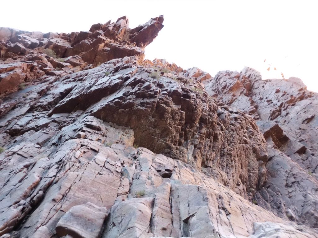 High above the canyon walls of the narrows was this rectangular rock sticking out.  This rock makes the Diving Board on Half Dome look tame by comparison: