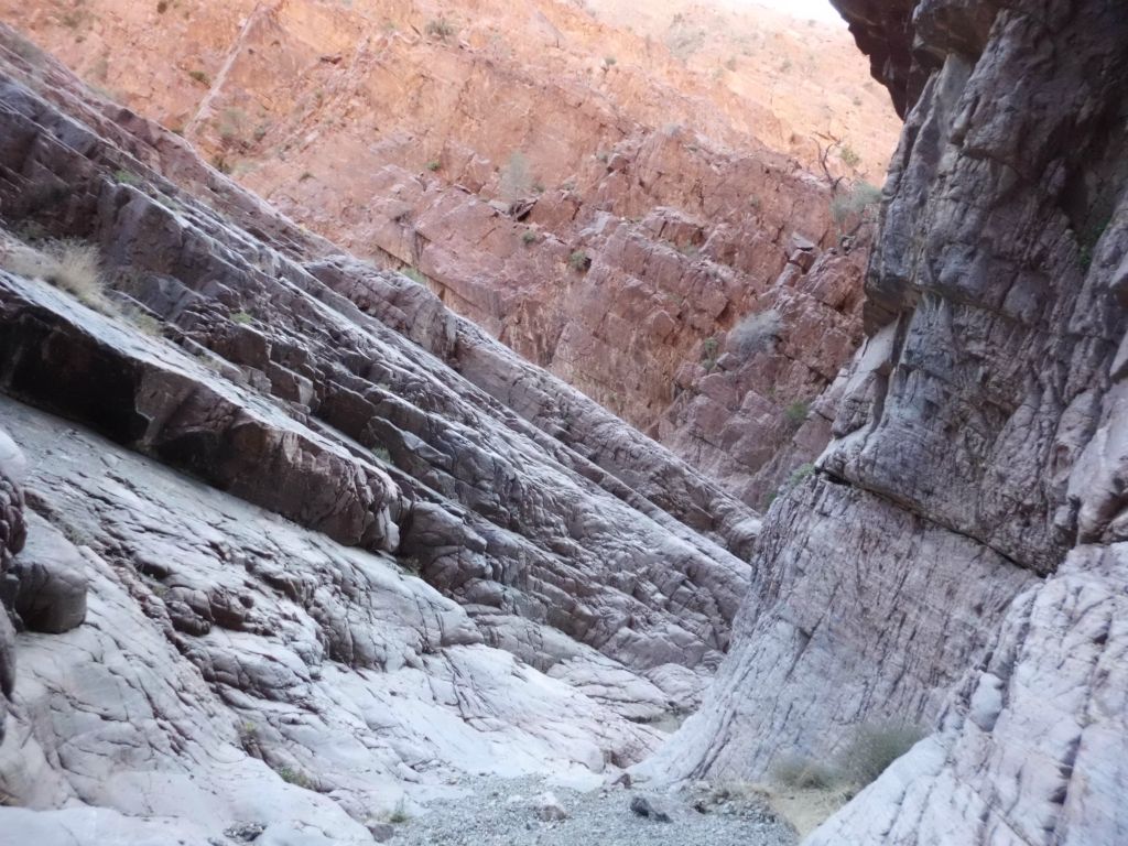 Hiking through another stunning section of narrows.  Notice the reds in the background: