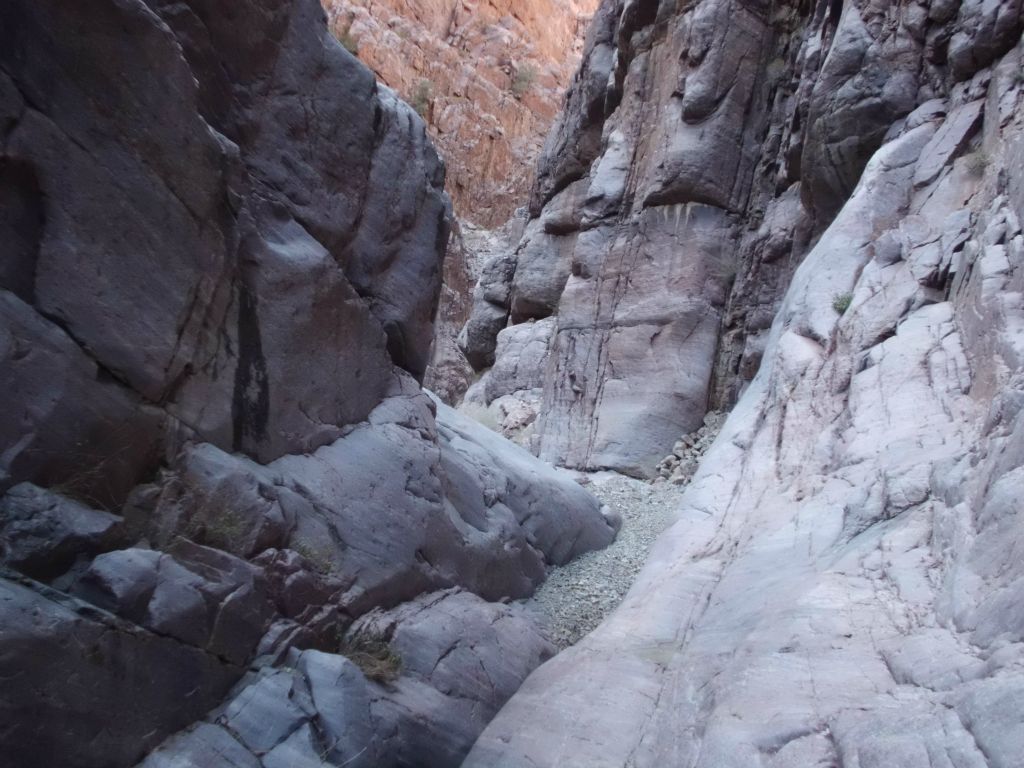Just a small passage through the wash as the canyon continued to wind around: