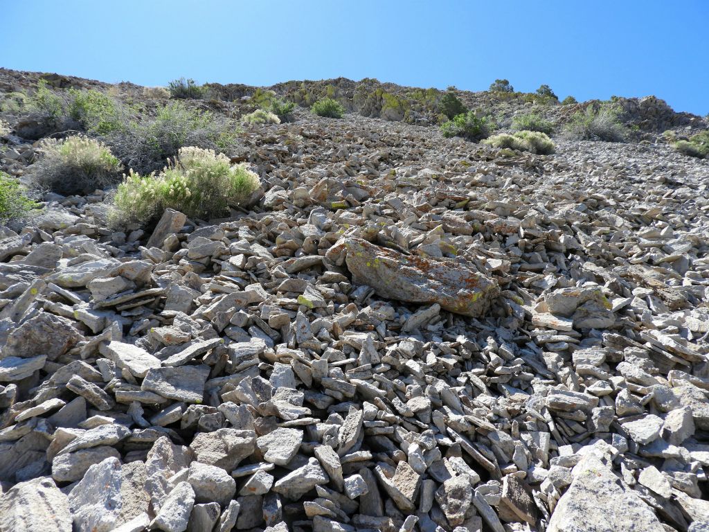 There was just no easy way to make progress uphill with nothing to hold onto and no solid rocks to step on: