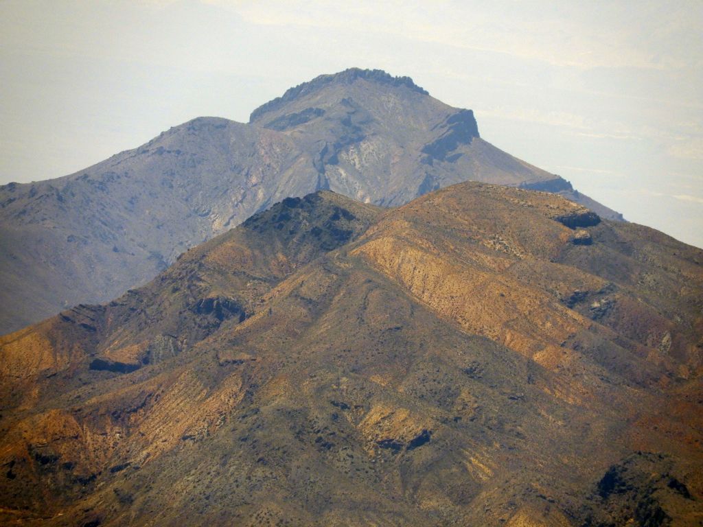 Corkscrew Peak (5,804 feet) is the lower of the two, but the more difficult hike to carry out: