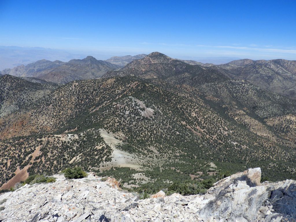 Grapevine Peak (8,738 feet) is visible looking to the northwest: