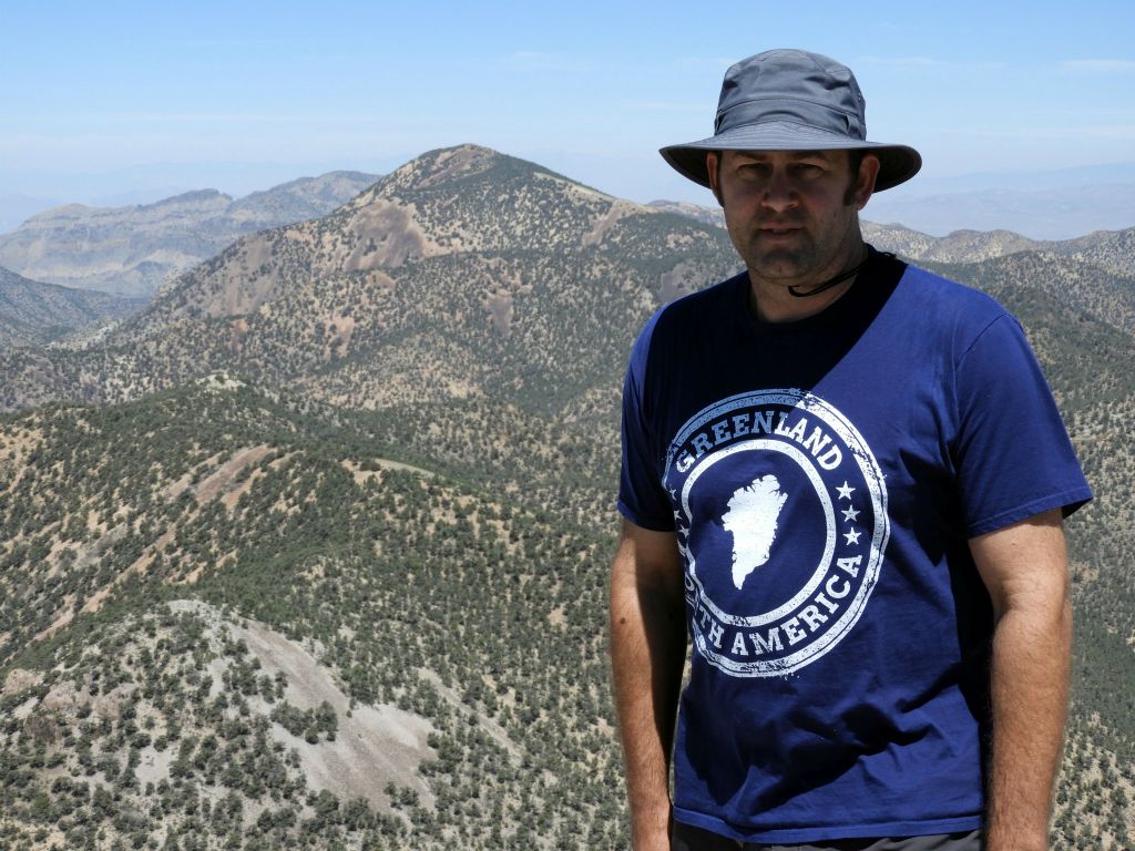 Pictures of myself and Tobin with Grapevine Peak in the background: