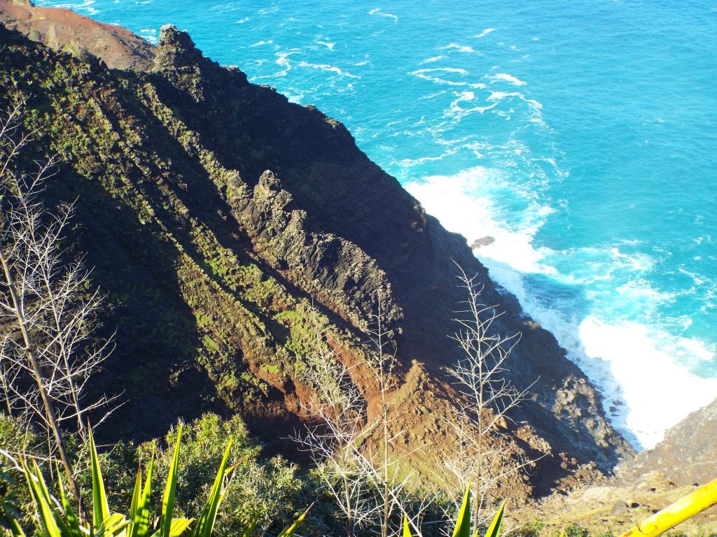 Just beyond Hanakoa Valley, the dreaded Muddy Switchbacks section of the trail is encountered: