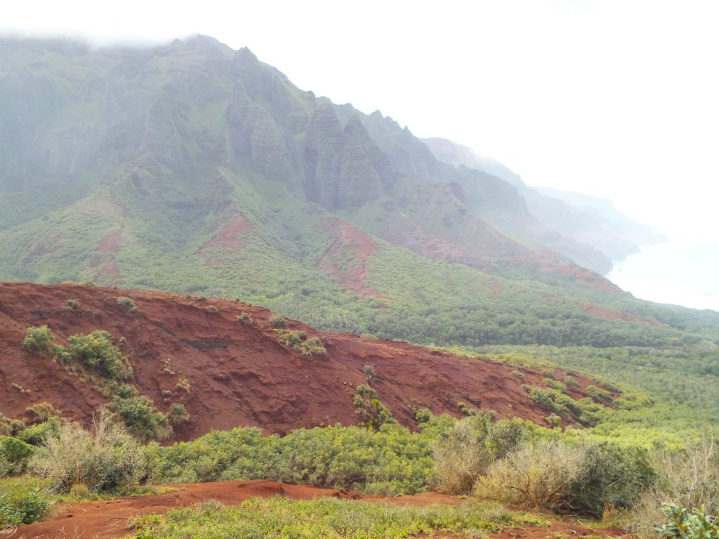 My first lifetime view into Kalalau Valley from the saddle of Red Hill: