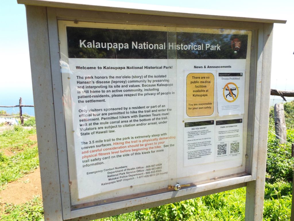 The trail information sign has some details about the rules of visiting the peninsula and dangers along the trail while hiking: