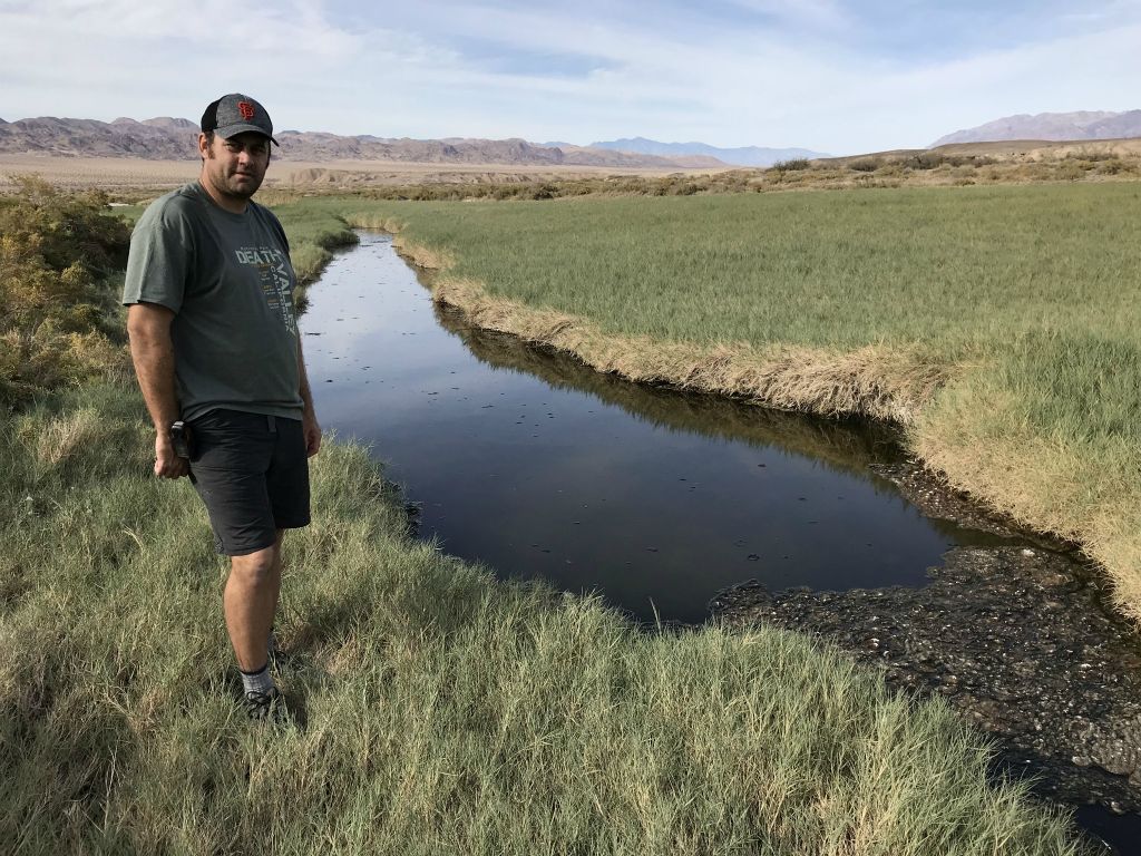 Getting a picture at a very scenic area of Valley Spring: