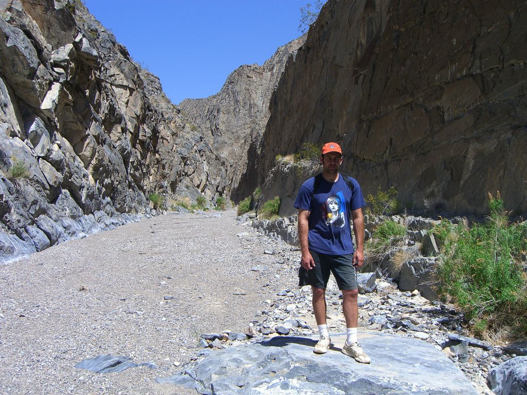 Steve finally makes it to The Corridor in central Corridor Canyon on April 28, 2007:
