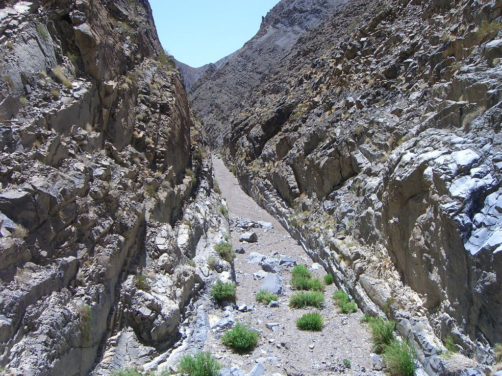 On my first trip, I climbed the boulder field and took this picture looking back down the upper portion of The Corridor: