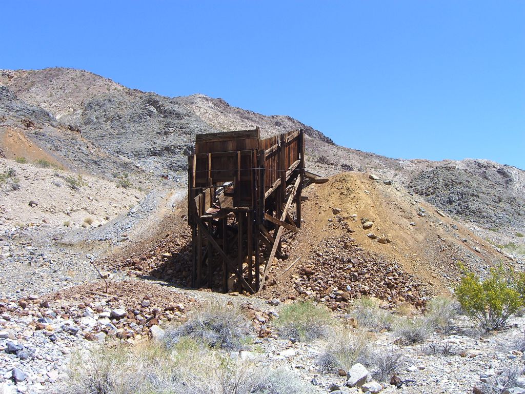 Starting point for the hike which eventually leads into Corridor Canyon is at the Ubehebe Lead Mine: