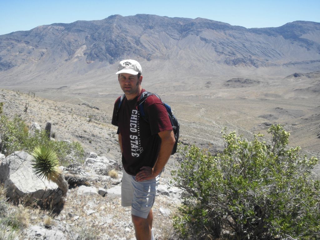 Steve catching a break on the early part of the ridge climb: