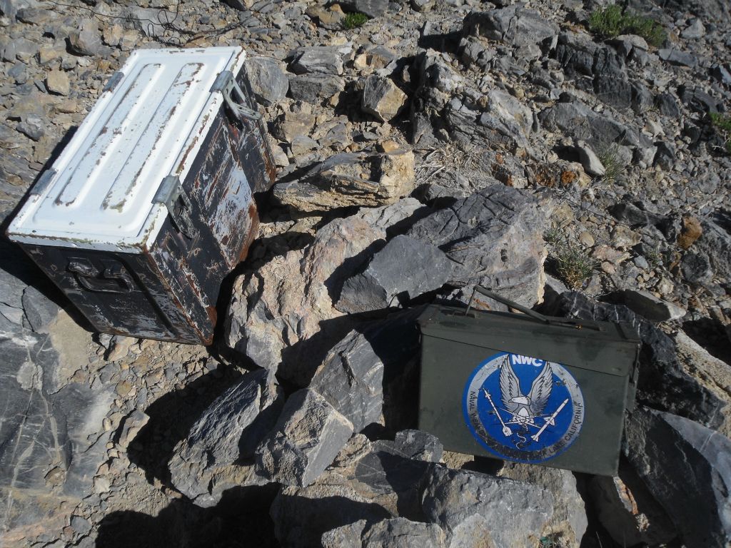 The summit register box was also in place.  We signed in and found that Dry Mountain was a fairly popular summit, with the most recent hiker signing in two weeks ago.  We also noticed that there is a great need for a new summit register notebook, as the entries were full in the current book: