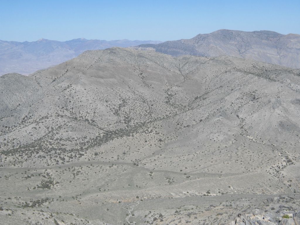 In this picture taken looking east, you can see the eastern summit (which we skipped during our hike), and in the back right that's Tin Mountain: