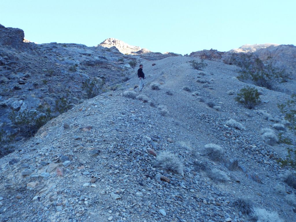 Mel passed me up while I was taking photographs and he is now leading the way up the trail: