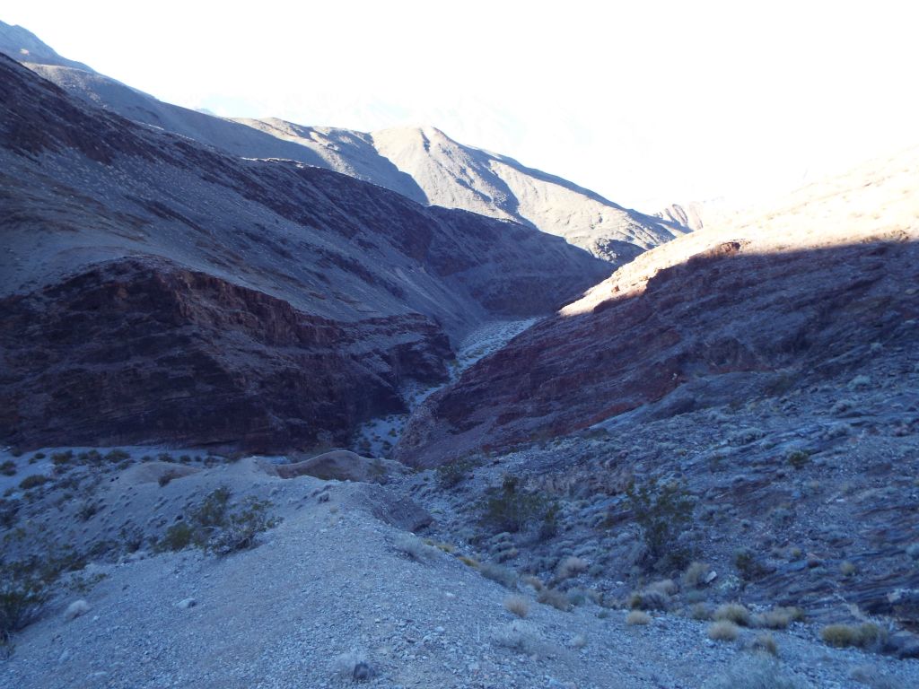 Notice how the first half of the spur trail follows a small ridge of gravel: