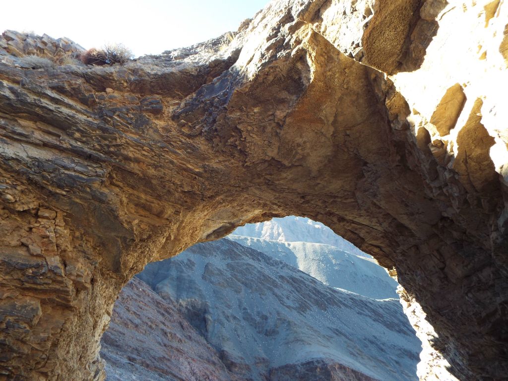 The arch looks quite beautiful from this angle behind it: