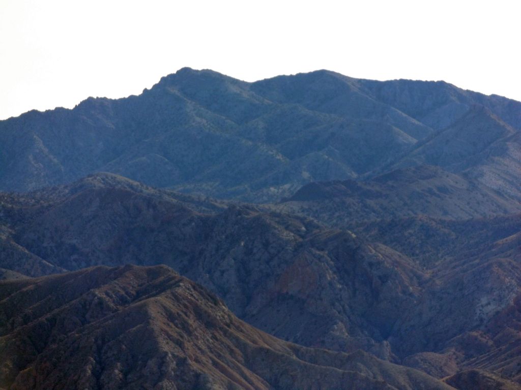 Dry Mountain (8,674 feet) is the high point of the Last Chance Range.  The summit is located slightly out of view behind these minor peaks: