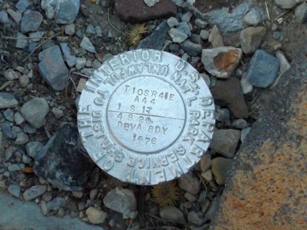 A boundary benchmark which was placed here in 1976: