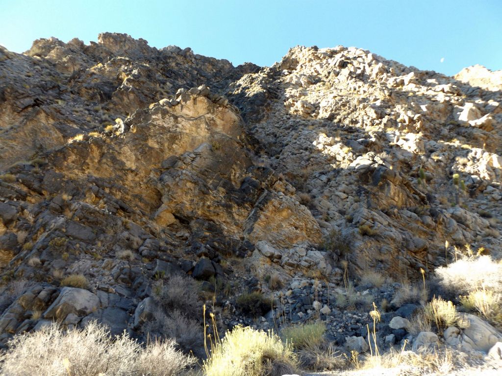 A fascinating display of rocks to check out on one side of the canyon: