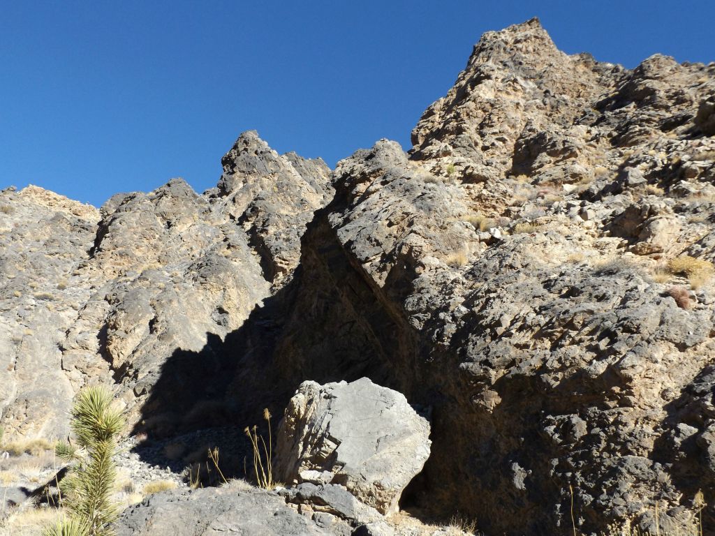 Check out the giant boulder which has collapsed from the canyon wall and fallen into the wash: