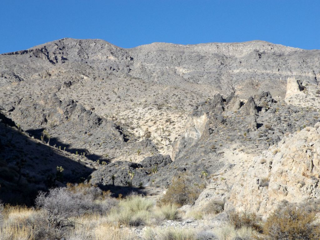 Standing almost directly below the summit now.  However, we would not try to attain this ridge: